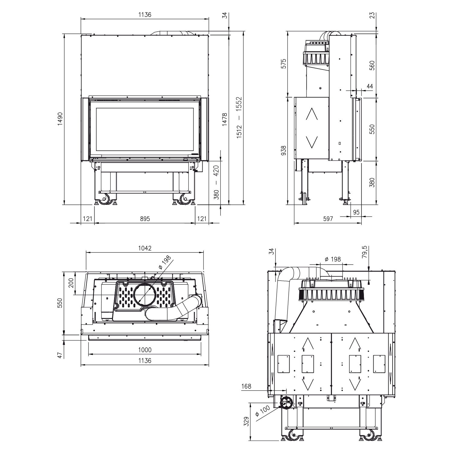 La Nordica Prestige Line Monoblocco 1000 EVO Kamineinsatz