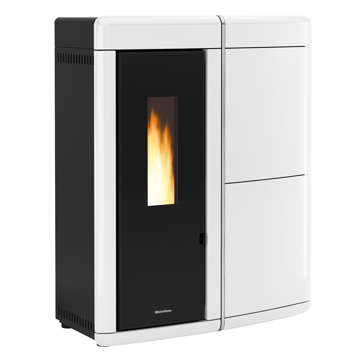 Extraflame Evolution Line Evelyne Idro 2.0 Wasserführender Pelletofen Majolika Weiß