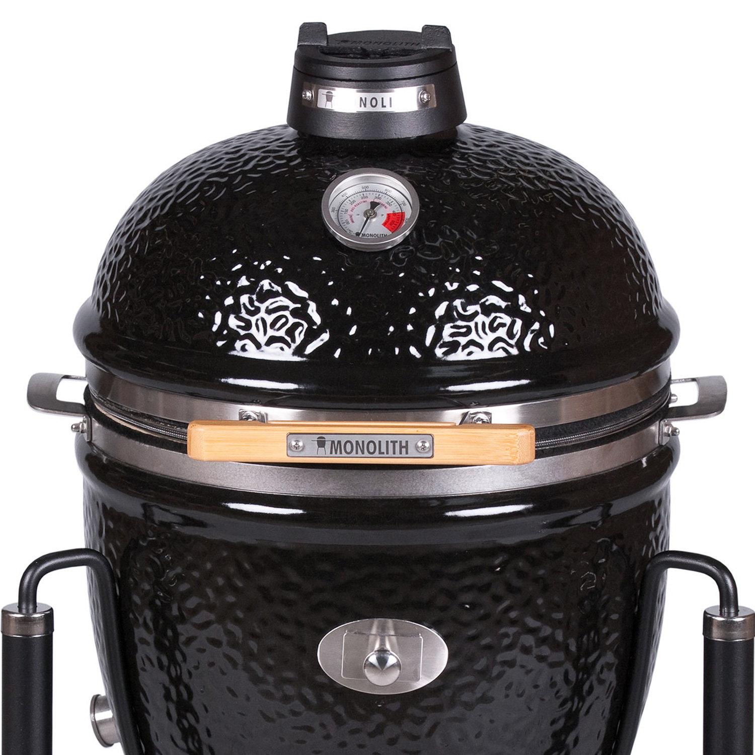 MONOLITH JUNIOR Keramikgrill PRO-Serie 2.0 Schwarz mit Gestell