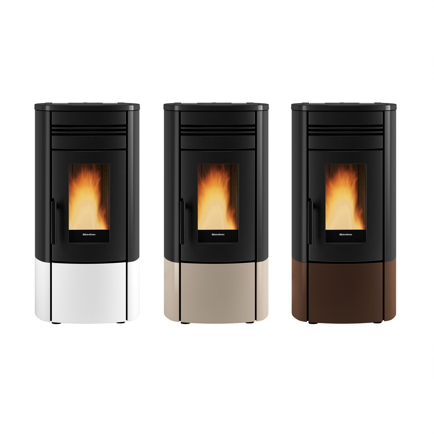 Extraflame Evolution Line Noris Pelletofen Stahl Bronze