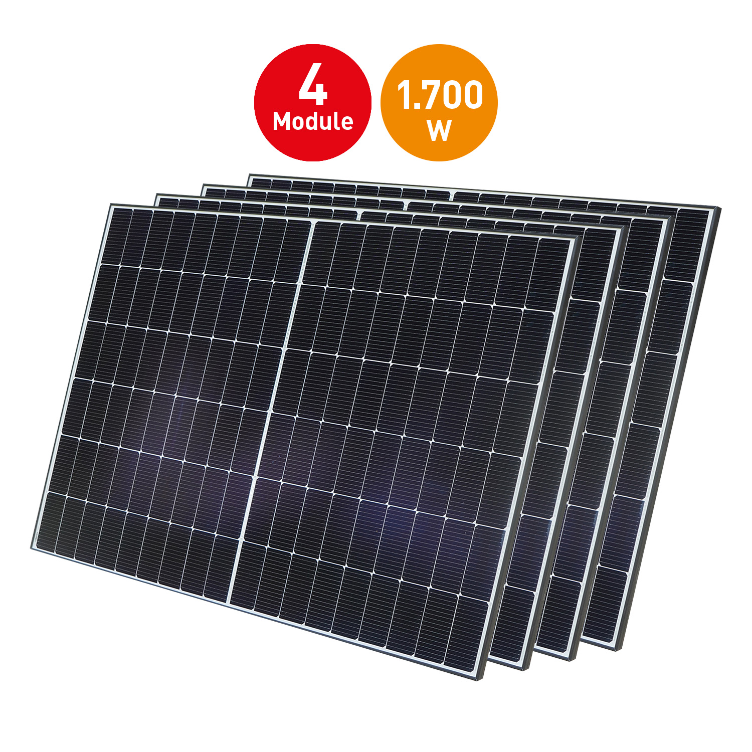 4x Linuo Solar Photovoltaikmodul 425 Watt