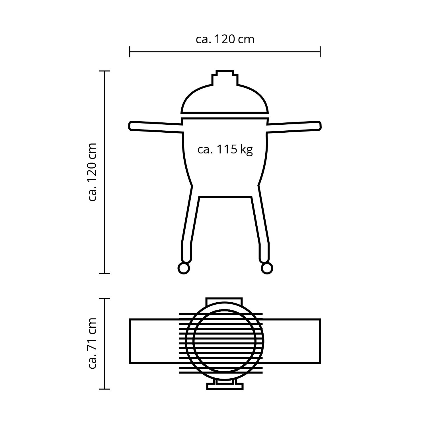 MONOLITH BASIC Keramikgrill Schwarz