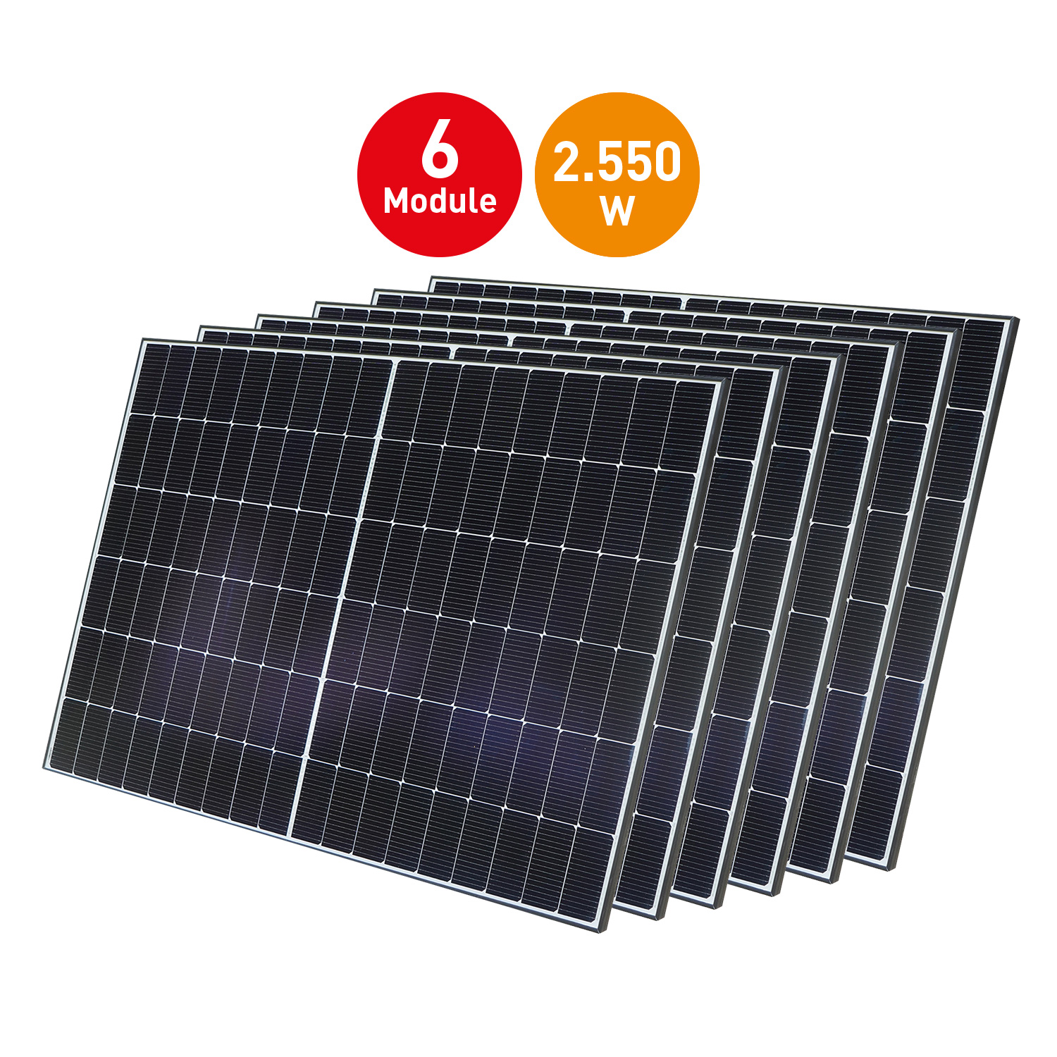 6x Linuo Solar Photovoltaikmodul 425 Watt