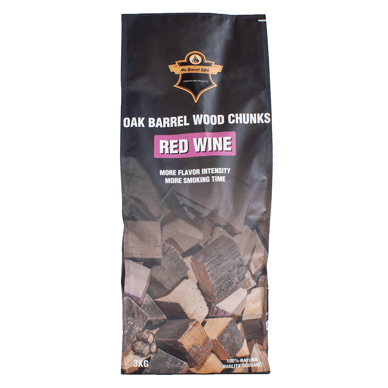 Mr. Barrel BBQ Chunks XL Red Wine, 3 kg