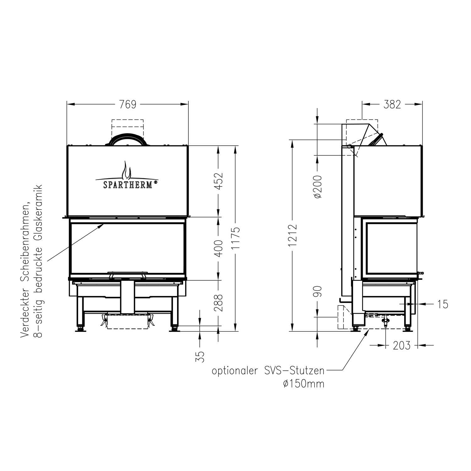 Spartherm Varia AS-3RLh-4S Kamineinsatz