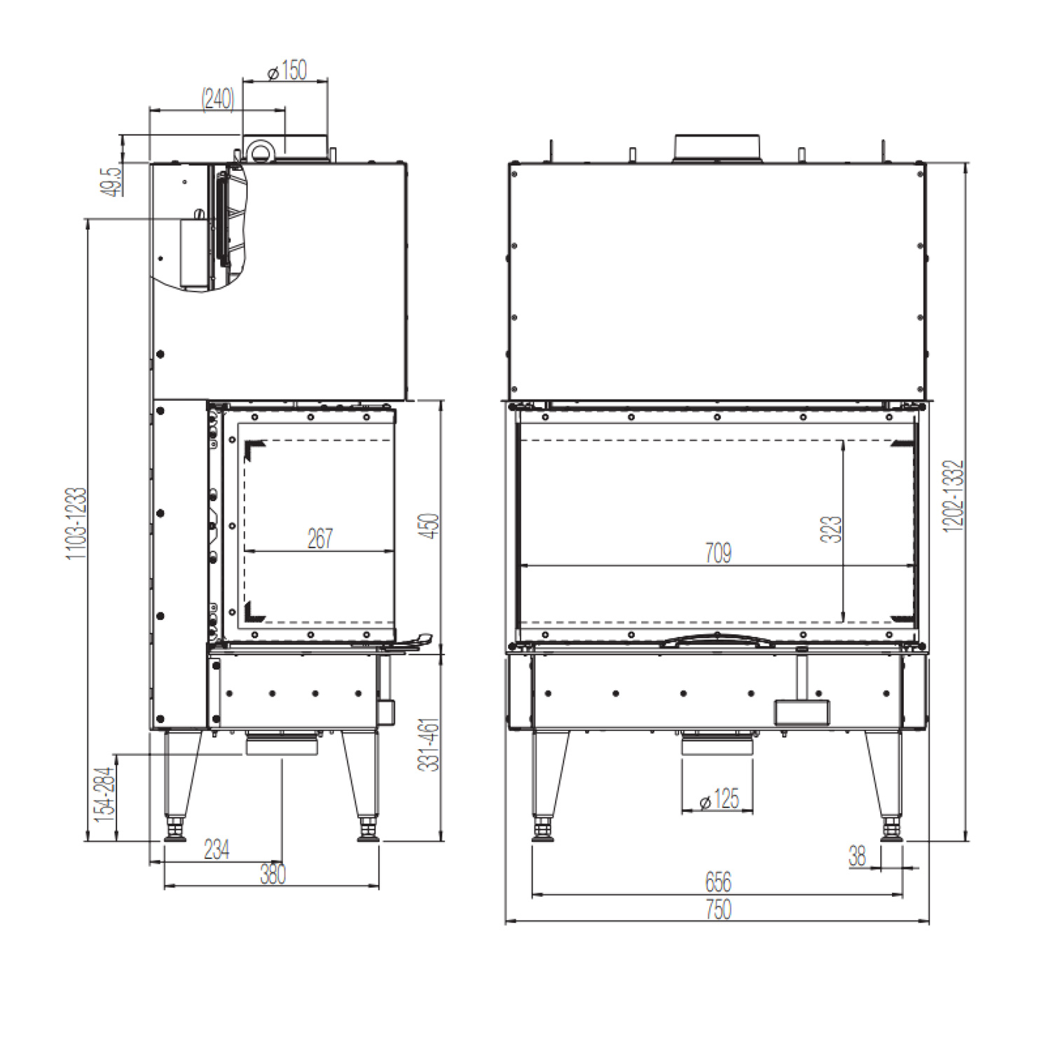 Austroflamm 75x35x45 S3 2.0 Kamineinsatz