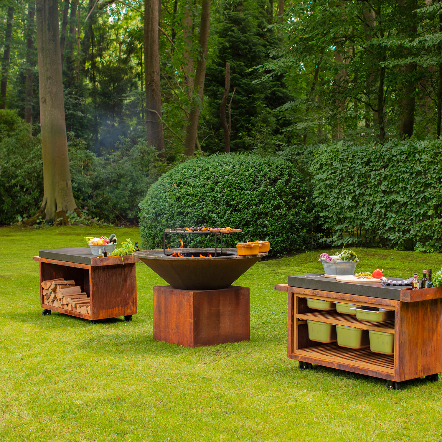 OFYR XL Corten 150 Grill & Feuerstelle